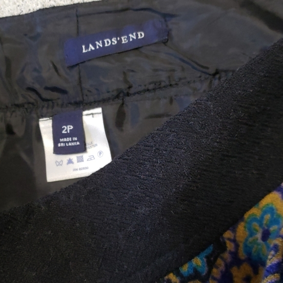 2P Lands End Wool Pencil ALine Paisley Skirt - Picture 2 of 8
